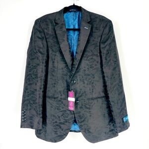 NWT Pantera Jaquard Diamond Paisley Blazer Dinner Jacket - Size 52 Drop 6